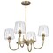 Nuvo Brookside 4-Light Chandelier Vintage Brass Clear Glass 60/7885 - alternate 2